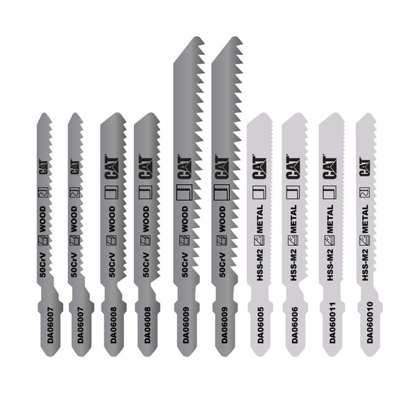 CAT DA06901 10 Parça Profesyonel Metal/Ahşap Hassas/Kaba Kesim Dekupaj Testere Ucu - Onivias