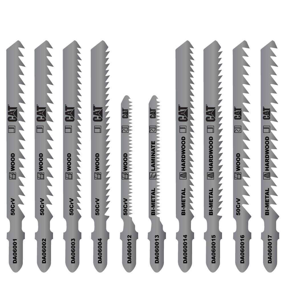 CAT DA06902 10 Parça Profesyonel Ahşap Hassas/Kaba/Düz/Kavisli Kesim Dekupaj Testere Ucu - Onivias