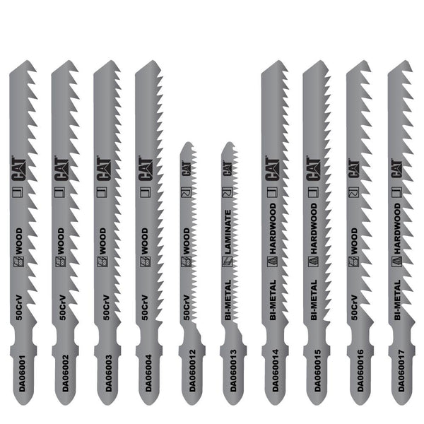 CAT DA06902 10 Parça Profesyonel Ahşap Hassas/Kaba/Düz/Kavisli Kesim Dekupaj Testere Ucu - Onivias