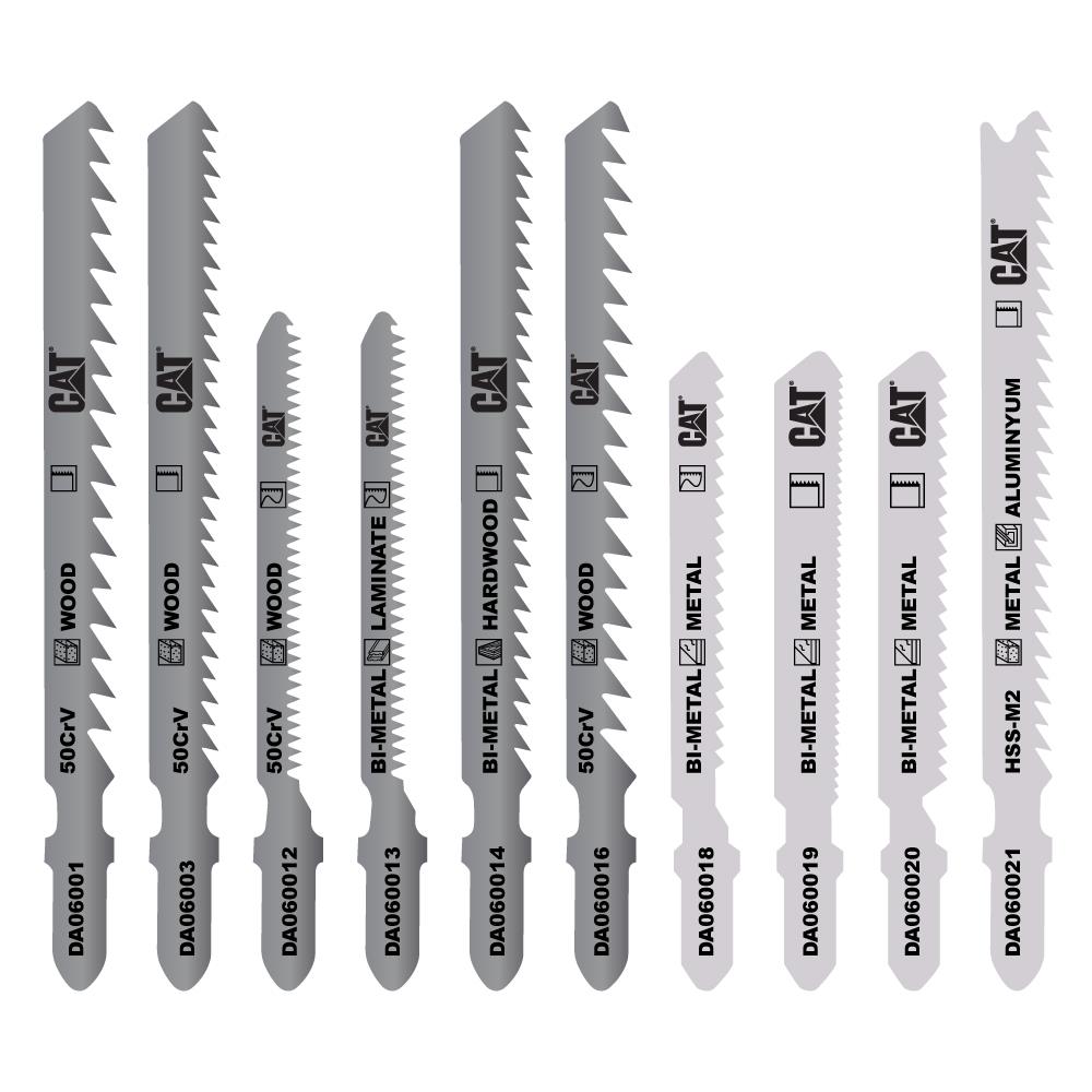 CAT DA06903 10 Parça Profesyonel Metal/Ahşap Hassas/Kaba Kesim Dekupaj Testere Ucu - Onivias