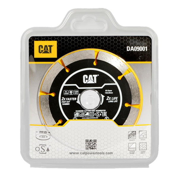 CAT DA09001 115mm Profesyonel Beton, Tuğla, Parke Taşı Elmas Kesme Diski (Soketli, Aralıklı Kenar) - Onivias