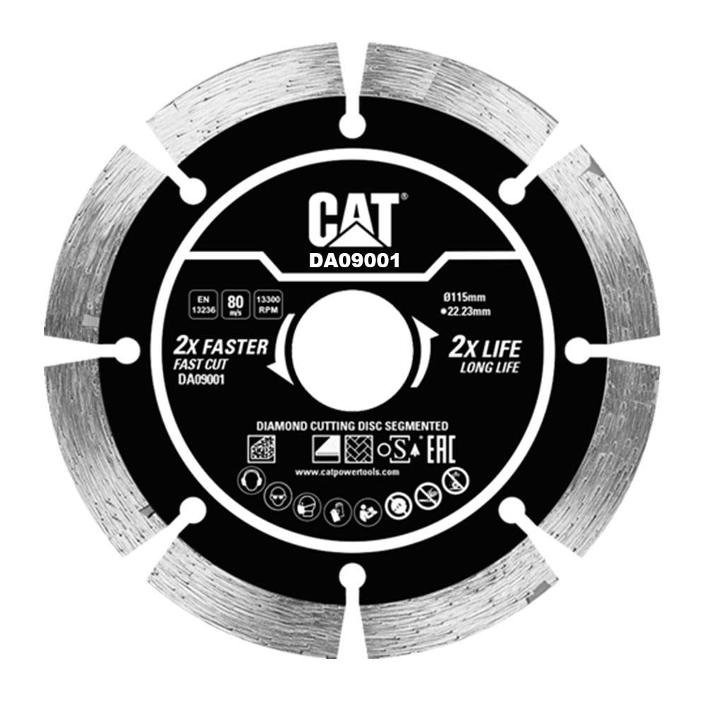 CAT DA09001 115mm Profesyonel Beton, Tuğla, Parke Taşı Elmas Kesme Diski (Soketli, Aralıklı Kenar) - Onivias