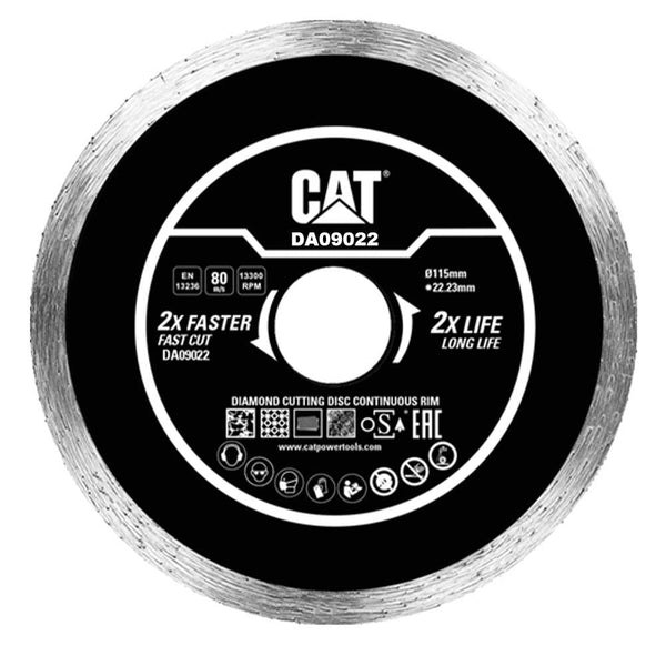 CAT DA09022 115mm Profesyonel Fayans, Seramik, Mermer Elmas Kesme Diski (Sürekli Kenar) - Onivias