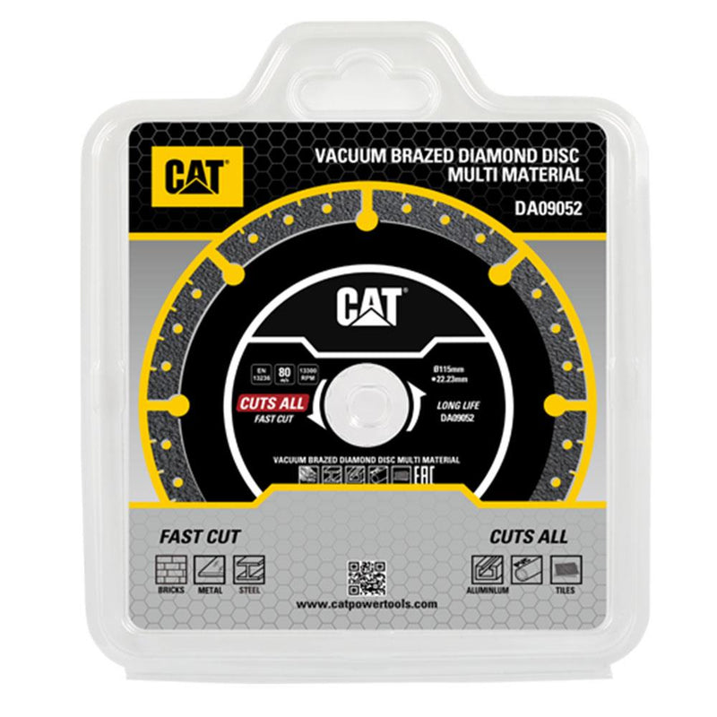 CAT DA09052 115mm Peşəkar Polad, Paslanmayan Polad, Alüminium, PVC, Kafel, Çoxməqsədli Almaz Kəsmə Diski (Yollu, Fasiləli Kənar)