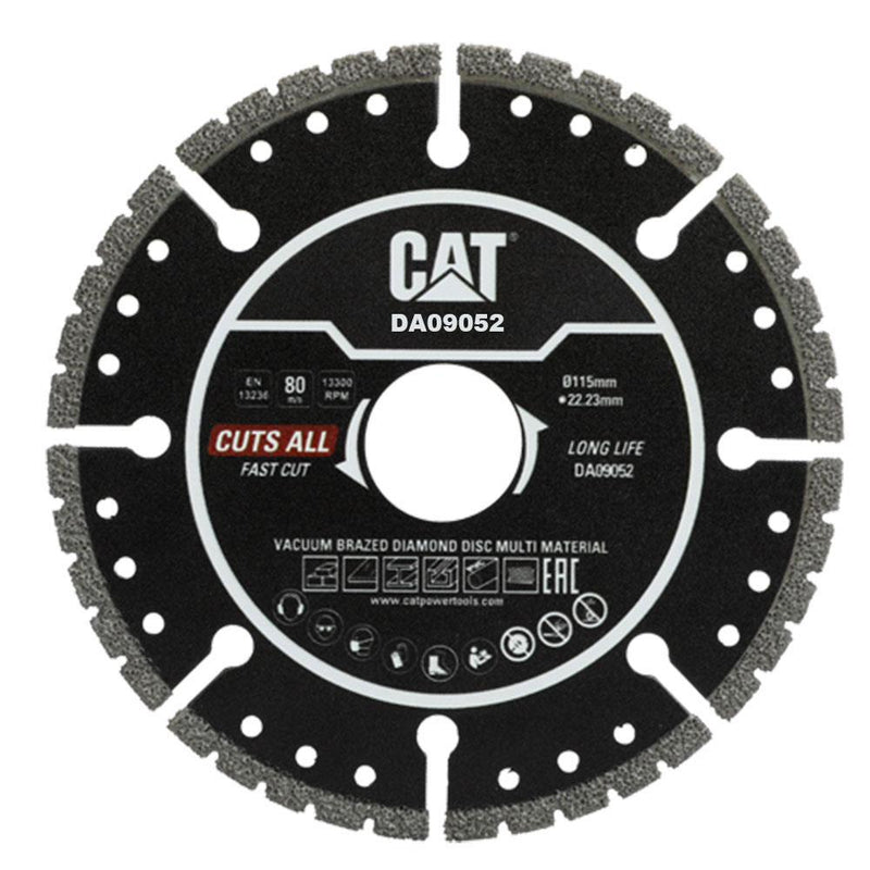 CAT DA09052 115mm Peşəkar Polad, Paslanmayan Polad, Alüminium, PVC, Kafel, Çoxməqsədli Almaz Kəsmə Diski (Yollu, Fasiləli Kənar)