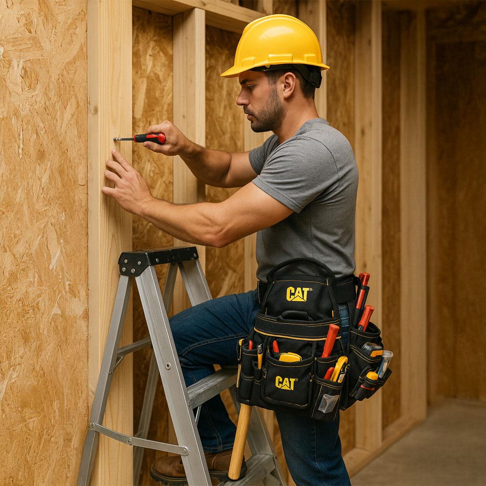 CAT DA980569 Kemerli Askı Kancalı Ağır Hizmet Bel Alet Çantası - Onivias