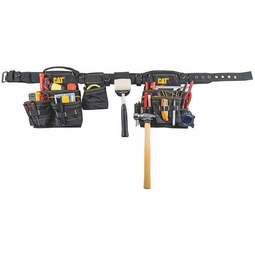 CAT DA980569 Kemerli Askı Kancalı Ağır Hizmet Bel Alet Çantası - Onivias