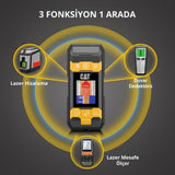 CAT DA980621 3.7Volt Li-Po 3’ü 1 Arada 40M Lazer Metre +Hizalama +Metal/Ahşap/Voltaj Dedektörü - görsel 2
