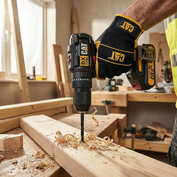 CAT DX1010.1 18Volt 2.0Ah Li - ion Çift Akülü Kömürsüz Profesyonel Şarjlı Darbeli Matkap + 20 Parça Delme Vidalama Uç Seti - Onivias
