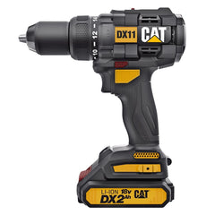CAT DX11 18Volt/2.0Ah Li - ion Çift Akülü Kömürsüz Profesyonel Şarjlı Matkap - Onivias