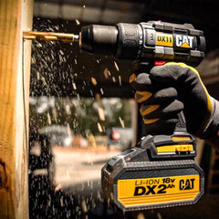 CAT DX11 18Volt/2.0Ah Li - ion Çift Akülü Kömürsüz Profesyonel Şarjlı Matkap - Onivias