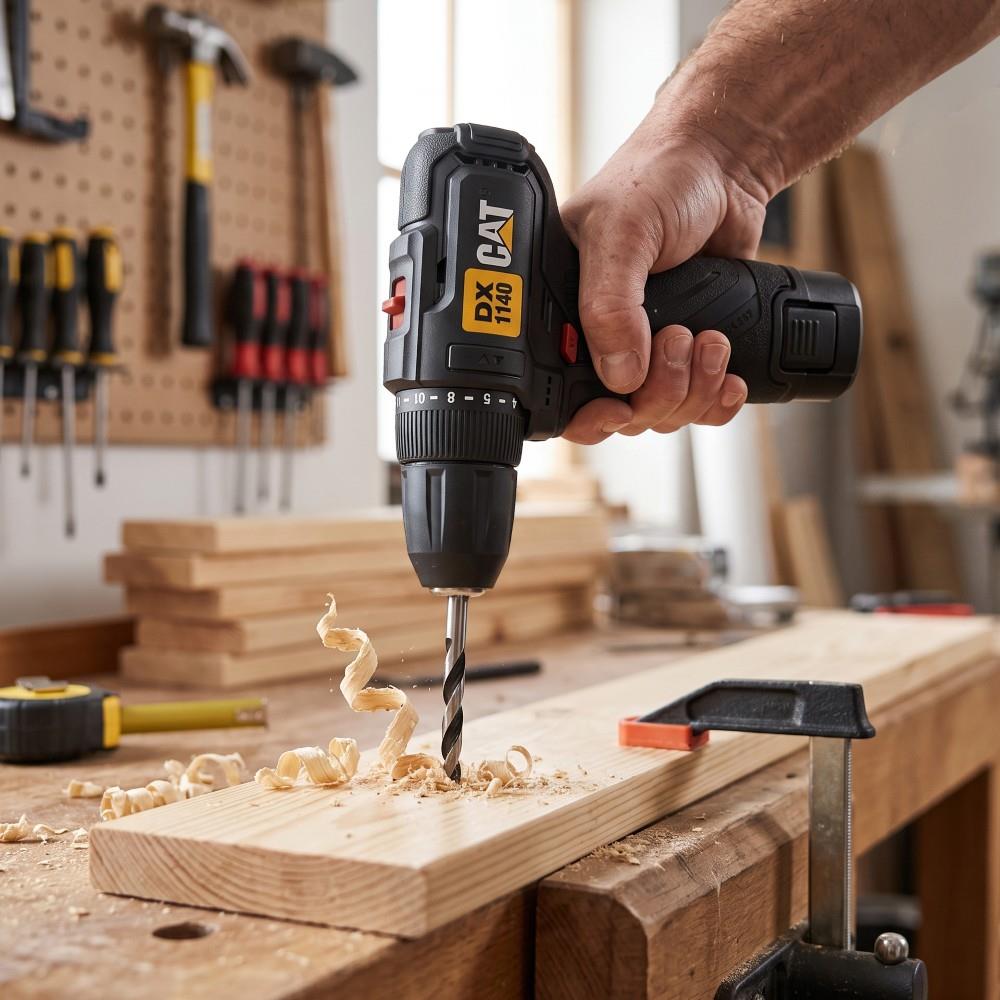 CAT DX1140 12Volt/2.0Ah Li-ion Çift Akülü Kömürsüz Profesyonel Şarjlı Darbesiz Matkap - görsel 8