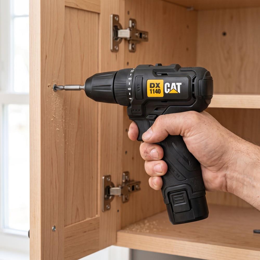 CAT DX1140 12Volt/2.0Ah Li-ion Çift Akülü Kömürsüz Profesyonel Şarjlı Darbesiz Matkap - görsel 9