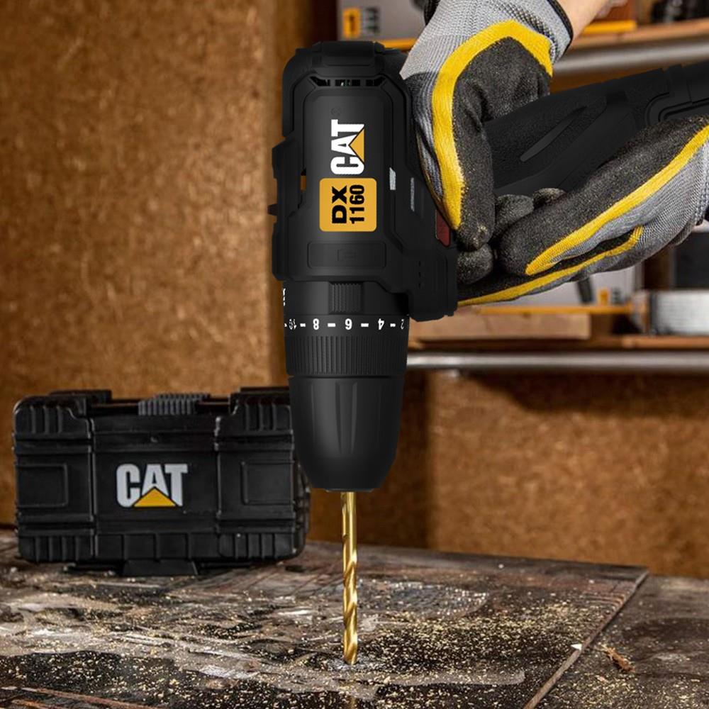 CAT DX1160.1 12Volt/2.0Ah Li-ion Tek Akülü Kömürsüz Profesyonel Şarjlı Darbeli Matkap - görsel 8