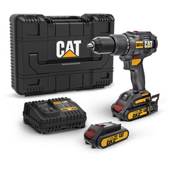 CAT DX12 18Volt/2.0Ah Li - ion Çift Akülü Kömürsüz Profesyonel Şarjlı Darbeli Matkap - Onivias