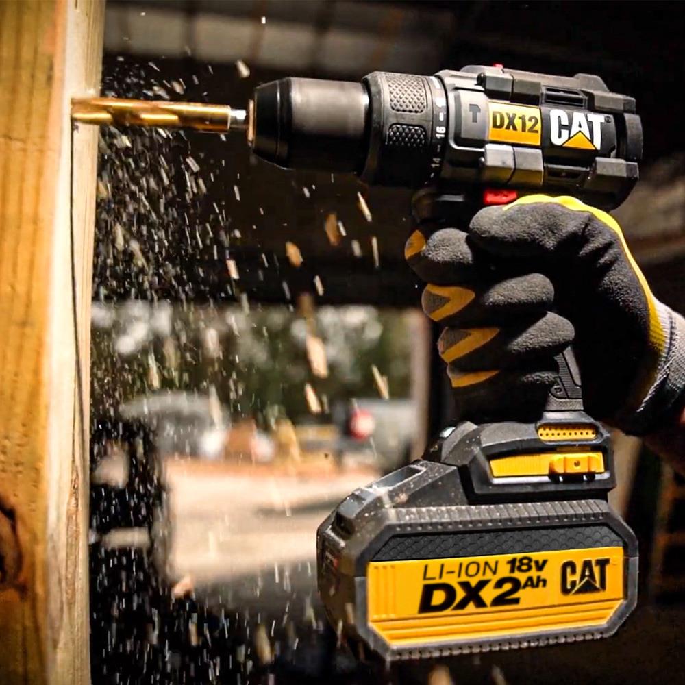 CAT DX12 18Volt/2.0Ah Li - ion Çift Akülü Kömürsüz Profesyonel Şarjlı Darbeli Matkap - Onivias