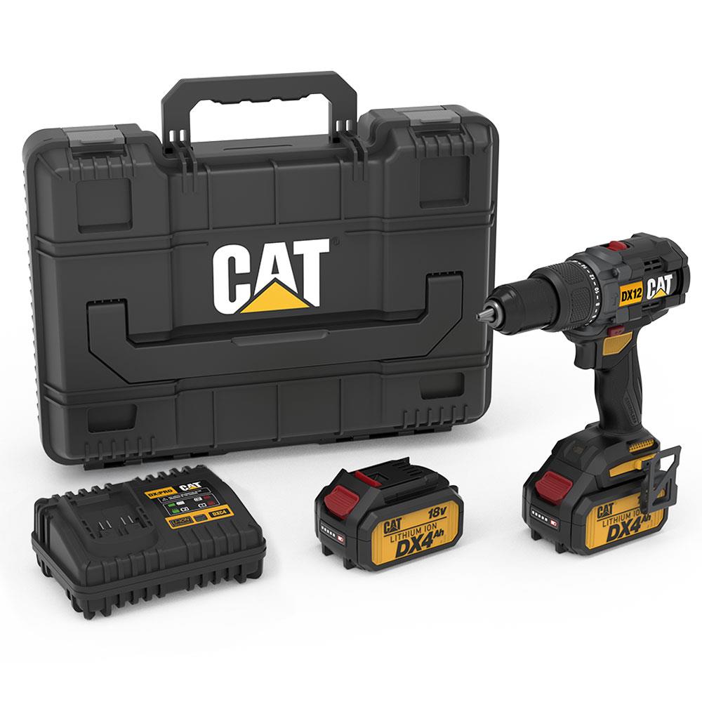 CAT DX12.2 18Volt/4.0Ah Li - ion Çift Akülü Kömürsüz Profesyonel Şarjlı Darbeli Matkap - Onivias