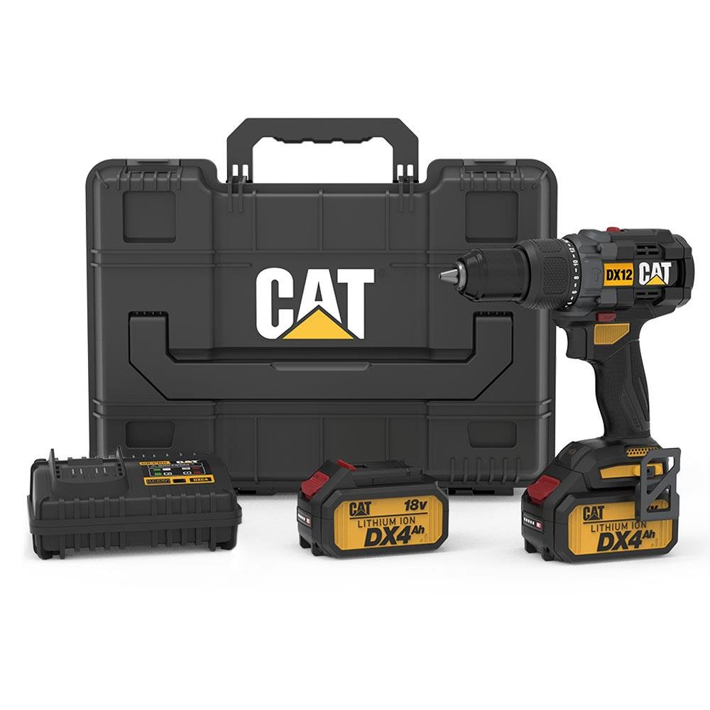 CAT DX12.2 18Volt/4.0Ah Li - ion Çift Akülü Kömürsüz Profesyonel Şarjlı Darbeli Matkap - Onivias