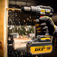 CAT DX12BC 18Volt/2.0Ah Li - ion Tek Akülü Kömürsüz Profesyonel Şarjlı Darbeli Matkap - Onivias