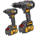 CAT DX12K.2 18Volt/4.0Ah Li-ion Çift Akülü Kömürsüz Profesyonel Şarjlı Darbeli Matkap + DX71.2 Kömürsüz Darbeli Tornavida Kombo Set - Onivias