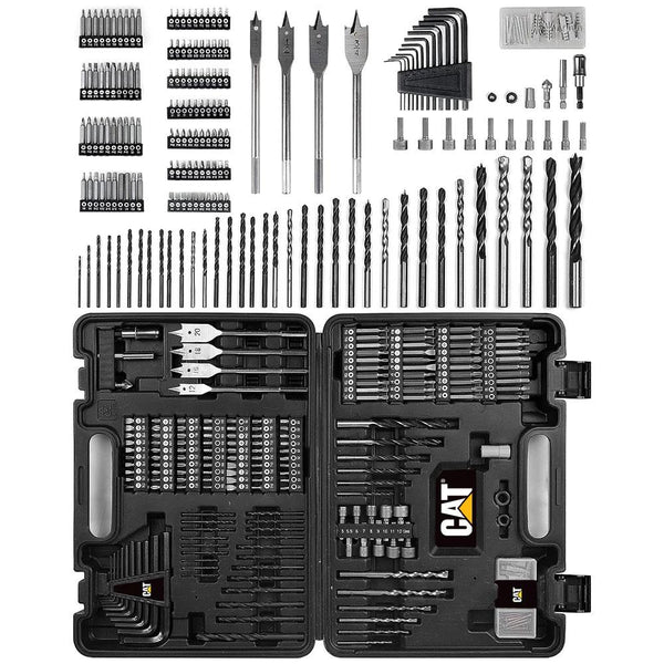 CAT DX12SET 18Volt/2.0Ah Li - ion Çift Akülü Kömürsüz Profesyonel Darbeli Matkap+DA01903 201 Parça Delme/Vidalama Uç Seti - Onivias