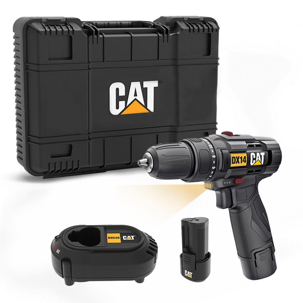 CAT DX14.2 12Volt/2.0Ah Li - ion Çift Akülü Profesyonel Şarjlı Matkap - Onivias