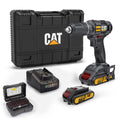 CAT DX155.1SET 18Volt/2.0Ah Li-ion Çift Akülü Profesyonel Şarjlı Darbeli Matkap + DA01901 32 Parça Vidalama Uç Seti - Onivias
