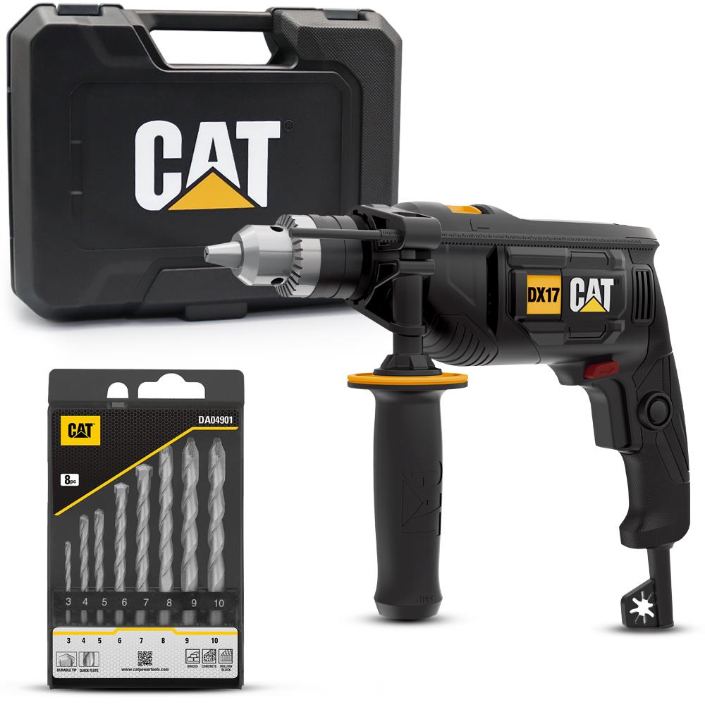 CAT DX17.1 750Watt 13mm Profesyonel Darbeli Matkap + 8 Parça Aksesuar - Onivias