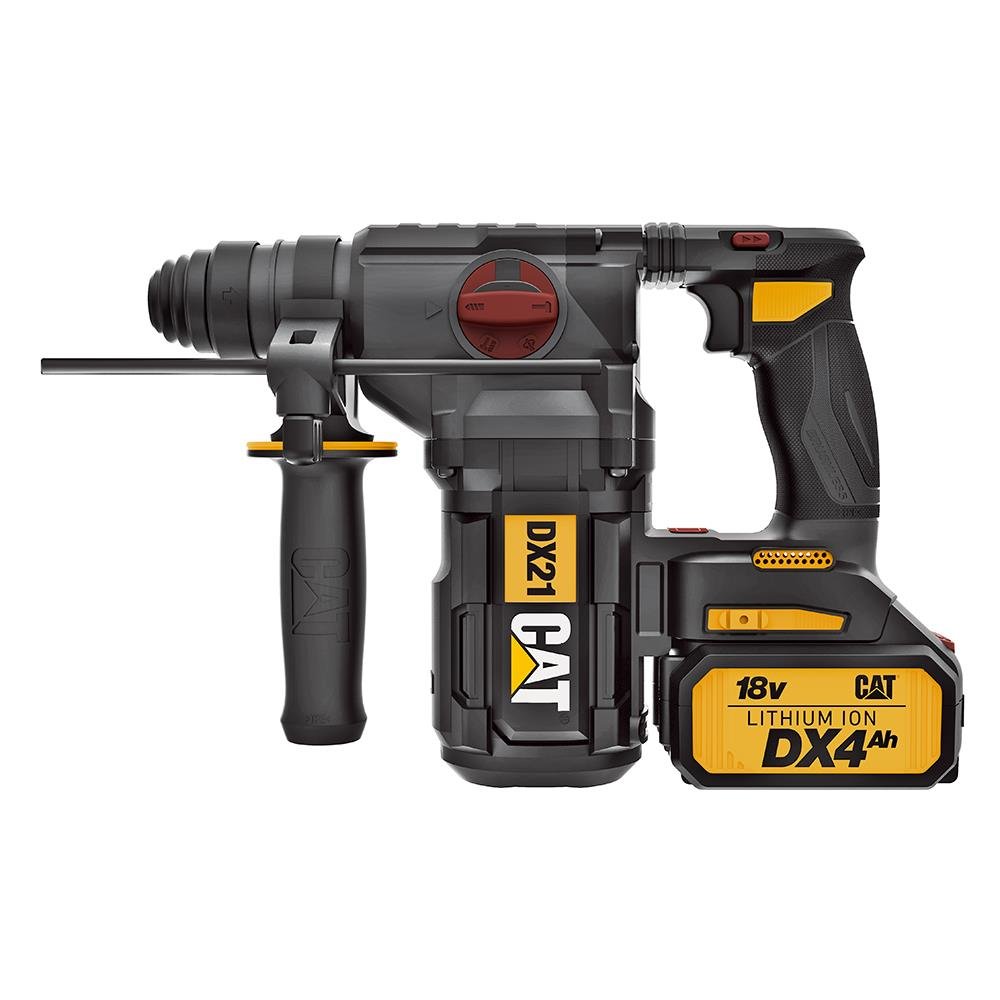 CAT DX21 18Volt 4.0Ah 2.2J Li - ion Çift Akülü Şarjlı Kömürsüz Profesyonel SDS - Plus Pnömatik Kırıcı/Delici - Onivias