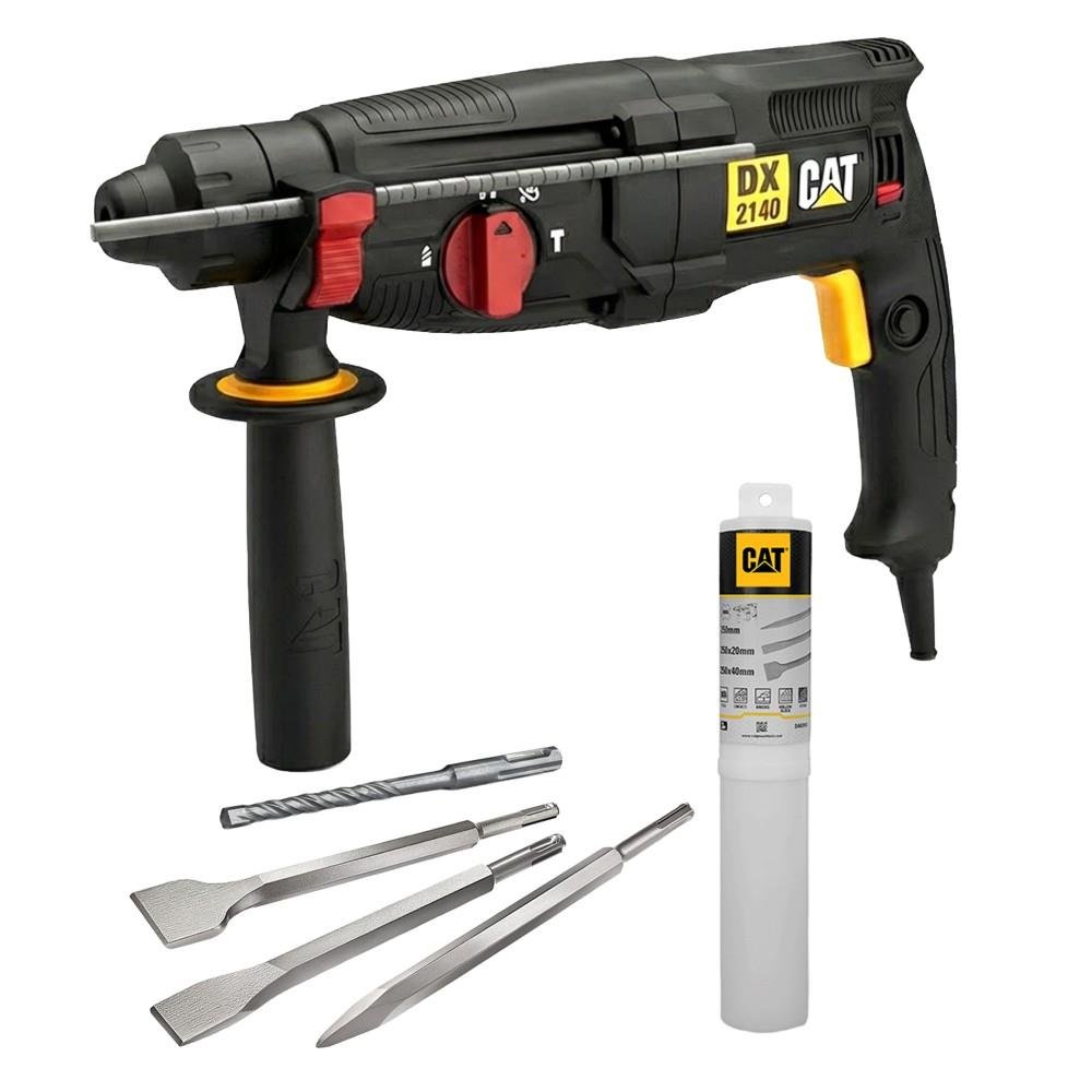 CAT DX2140.1 800Watt 3.0J 26MM SDS - Plus Profesyonel Kırıcı/Delici + 1 Ad Delici 3 Ad Kırıcı Uç - Onivias