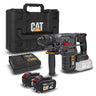 CAT DX2150 18Volt/4.0Ah 2.8J Li-ion Çift Akülü Kömürsüz Profesyonel SDS-Plus Kırıcı/Delici