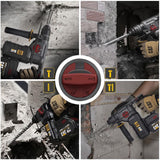 CAT DX2150 18Volt/4.0Ah 2.8J Li-ion Çift Akülü Kömürsüz Profesyonel SDS-Plus Kırıcı/Delici - görsel 8