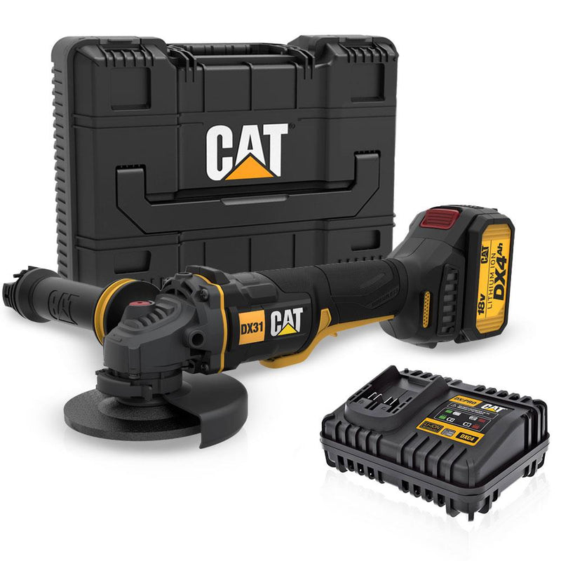 CAT DX31 18Volt/4.0Ah Li-ion Tək Batareya 115mm Fırçasız Professional Bucaq Taşıyıcı