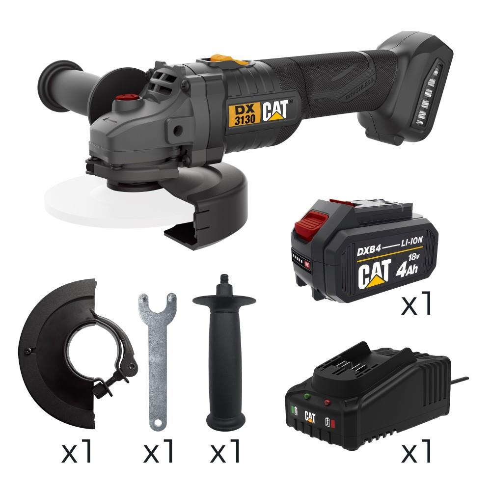 CAT DX3130 18Volt/4.0Ah 125mm Tek Akülü Kömürsüz Profesyonel Avuç Taşlama - görsel 2
