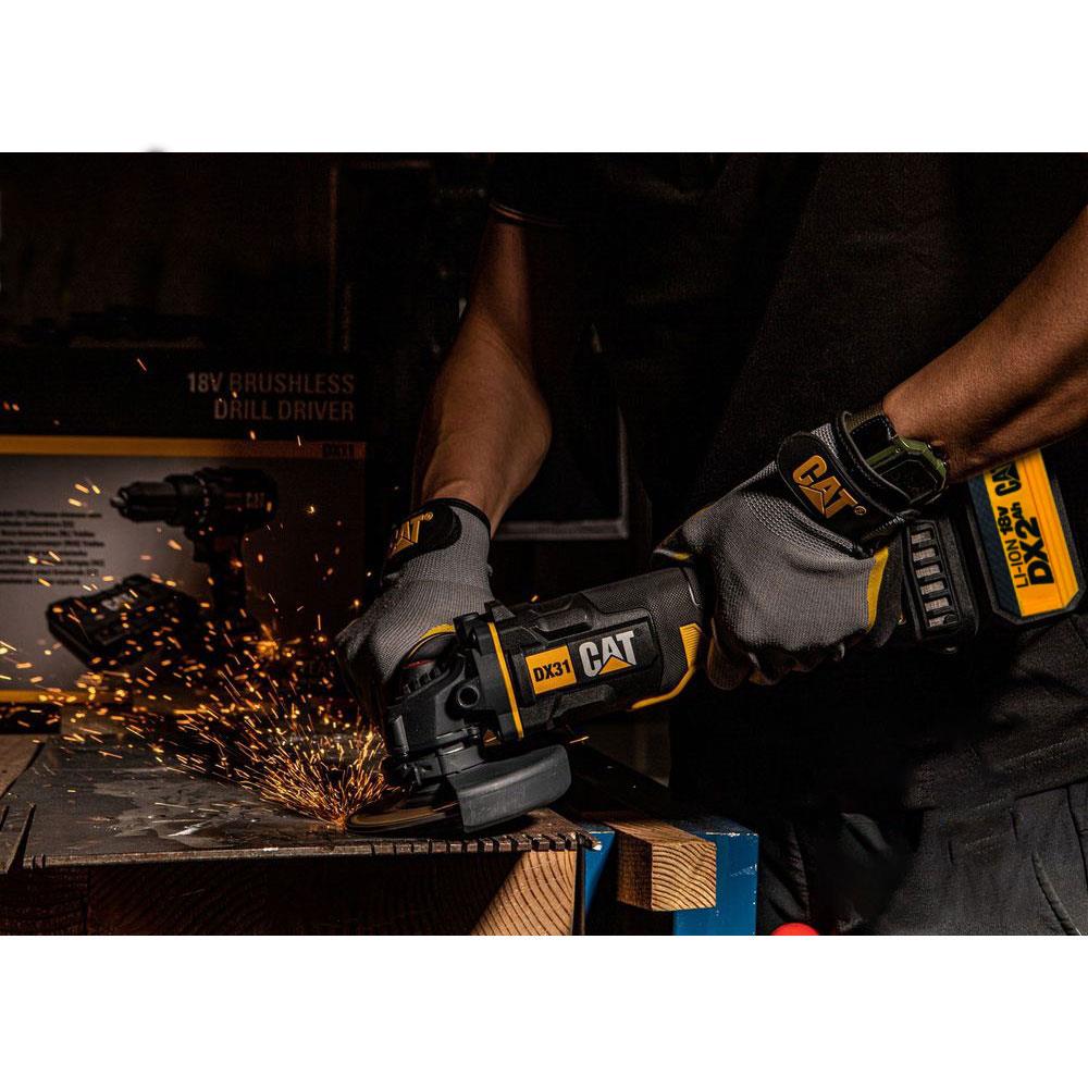 CAT DX31BC 18Volt 2.0Ah Li - ion 115mm Tek Akülü Kömürsüz Profesyonel Avuç Taşlama - Onivias