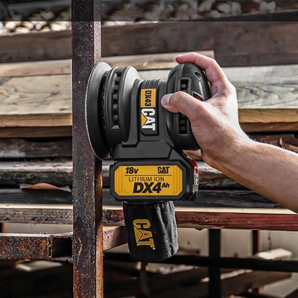 CAT DX43B 18Volt 125mm Kömürsüz Devir Ayarlı Profesyonel Eksantrik Zımpara (Akü Dahil Değildir) - görsel 8
