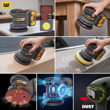 CAT DX43B 18Volt 125mm Kömürsüz Devir Ayarlı Profesyonel Eksantrik Zımpara (Akü Dahil Değildir) - görsel 9