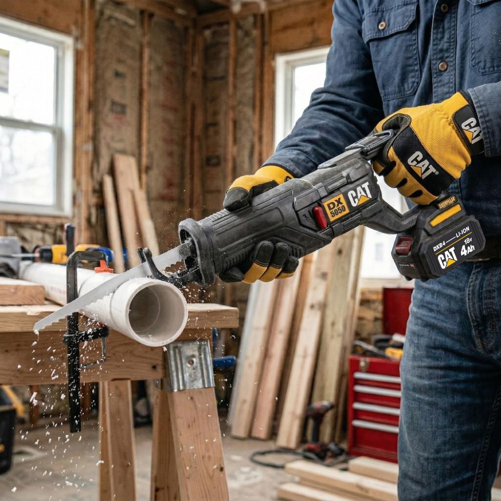 CAT DX5050 18Volt/4.0Ah Li-ion Tek Akülü Kömürsüz Profesyonel Tilki Kuyruğu Testere - görsel 5
