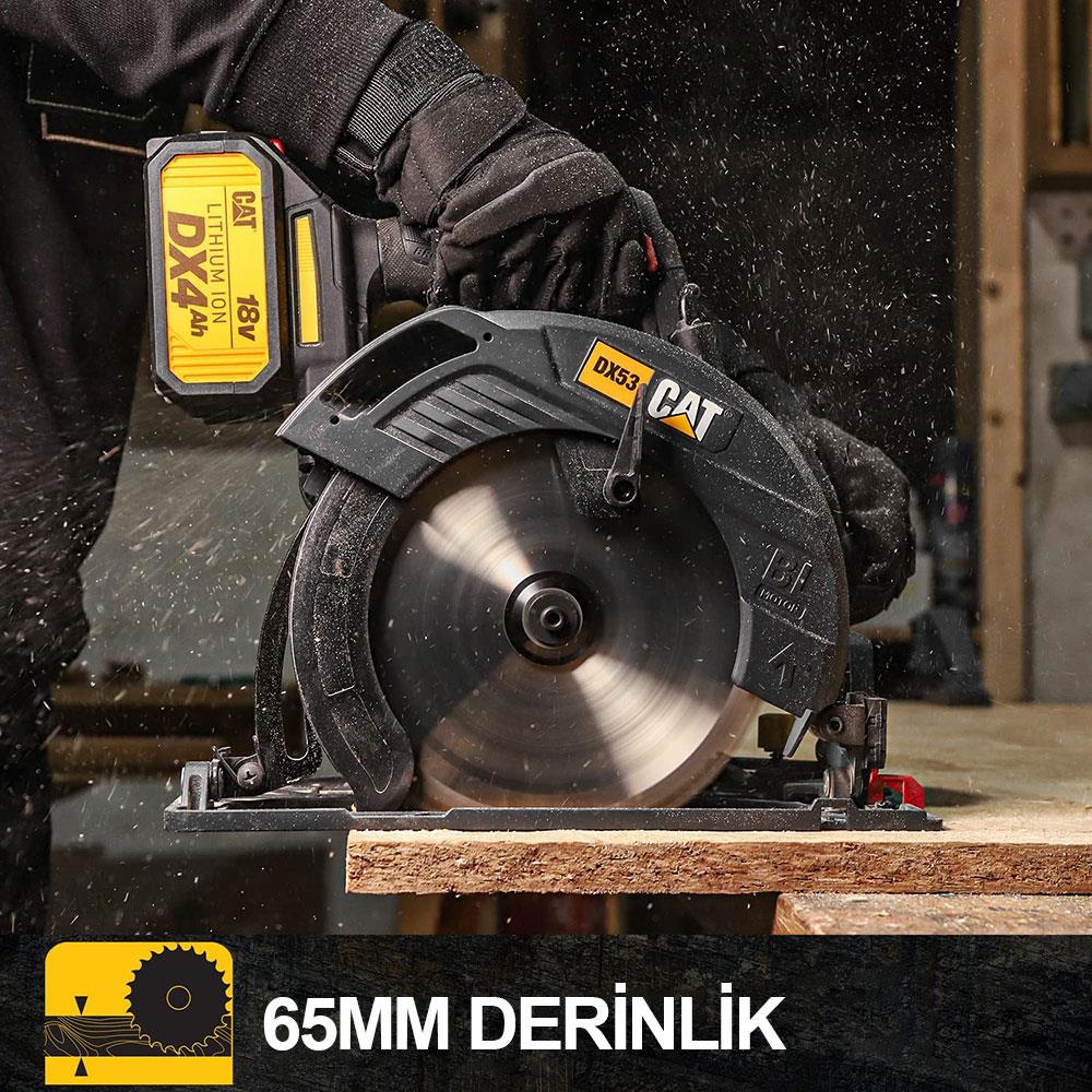 CAT DX53 18Volt 4.0Ah 185mm Kömürsüz Profesyonel Daire Testere - Onivias