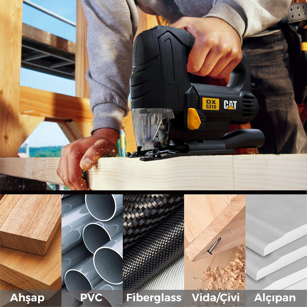 CAT DX5310 550Watt Profesyonel Devir Ayarlı Dekupaj Testere + DA06901 10 Parça Testere Ucu - Onivias