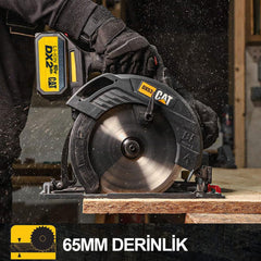 CAT DX53BC 18Volt 2.0Ah Li - ion 185mm Tek Akülü Kömürsüz Profesyonel Daire Testere - Onivias