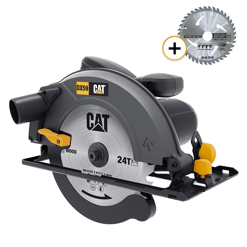 CAT DX59P 1400Watt 185mm Professional Dairəvi Testere + 1 Parça 185mm 40 Diş Ehtiyat Testere