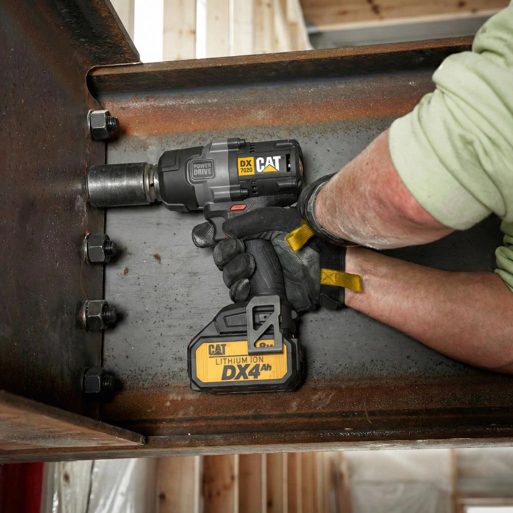 CAT DX7020.1 18Volt 4.0 Ah Çift Akülü Kömürsüz 700/880Nm Profesyonel Şarjlı Somun Sıkma + 10 Adet Lokma Ucu - Onivias