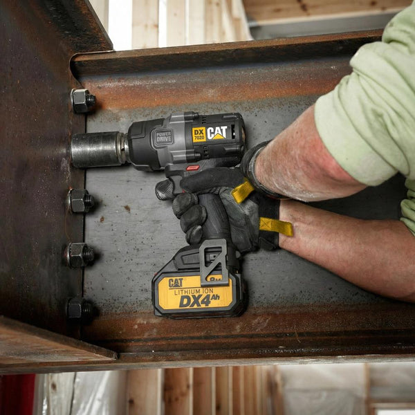 CAT DX7020.1 18Volt 4.0 Ah Çift Akülü Kömürsüz 700/880Nm Profesyonel Şarjlı Somun Sıkma + 10 Adet Lokma Ucu - Onivias