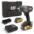 CAT DX7020.1 18Volt 4.0 Ah Çift Akülü Kömürsüz 700/880Nm Profesyonel Şarjlı Somun Sıkma + 10 Adet Lokma Ucu - Onivias