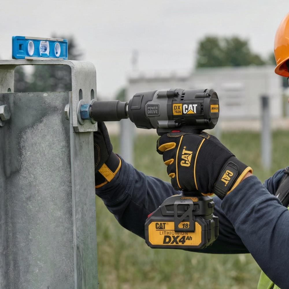 CAT DX7020.1 18Volt 4.0 Ah Çift Akülü Kömürsüz 700/880Nm Profesyonel Şarjlı Somun Sıkma + 10 Adet Lokma Ucu - Onivias
