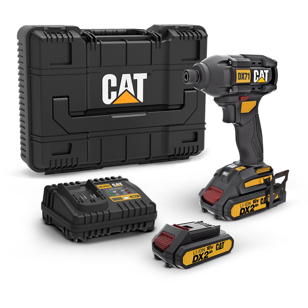 CAT DX71 18Volt 2.0Ah Li - ion Çift Akülü 215Nm Kömürsüz Profesyonel Şarjlı Darbeli Tornavida - Onivias