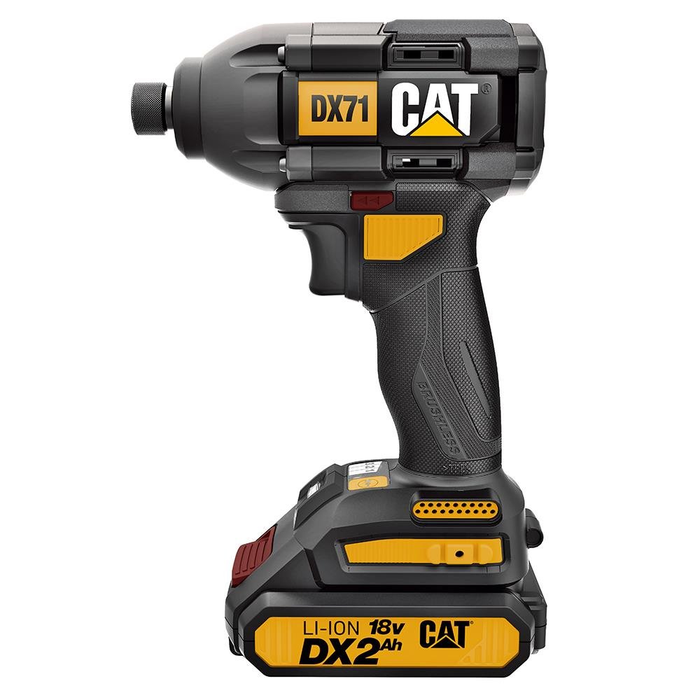 CAT DX71 18Volt 2.0Ah Li - ion Çift Akülü 215Nm Kömürsüz Profesyonel Şarjlı Darbeli Tornavida - Onivias