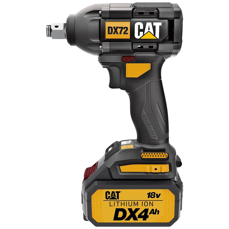 CAT DX72 18Volt/4.0Ah Li-ion İkili Batareya Doldurula bilən 350Nm Fırçasız Peşəkar Zərbə Açarı