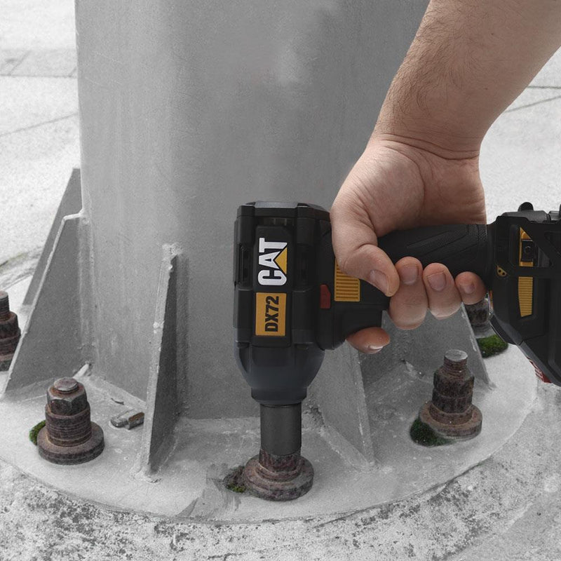 CAT DX72BC 18Volt/2.0Ah Li-ion Tək Batareya Təkrar doldurulan 350Nm Fırçasız Peşəkar Zərbə Açarı